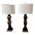 Vintage Mid-Century Lacquer and Brass Chinoiserie Table Lamps Attributed to James Mont - a Pair For Sale