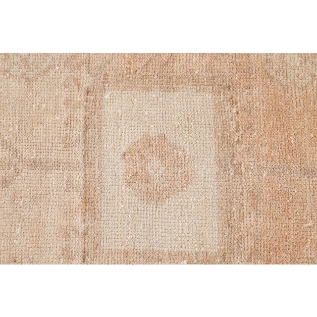 Beige Vintage Turkish Handmade Beige Tribal Wool Runner For Sale - Image 8 of 13