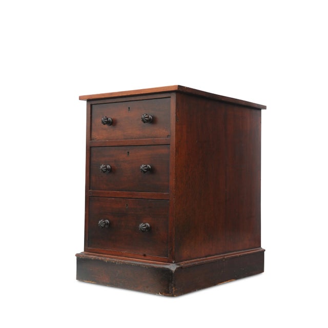 Brown George III Three Drawer Nightstands W Priest Blackfriars, 1850, Set of 2 For Sale - Image 8 of 11
