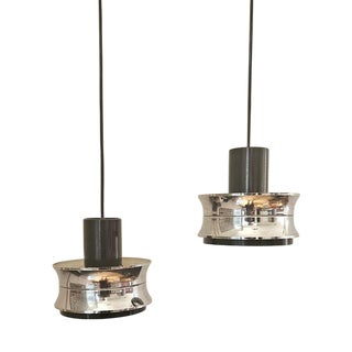 Mid-Century Pendants in the style of Jo Hammerborg, Denmark, 1970s, Set of 2 For Sale
