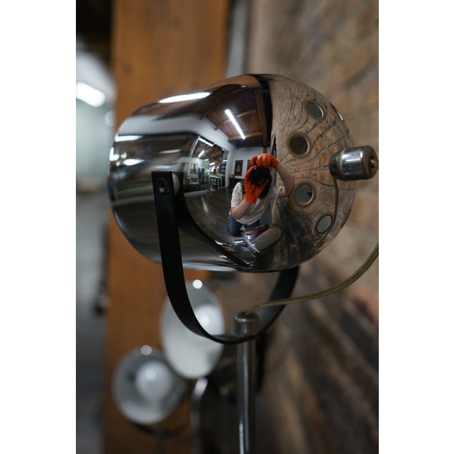1960s Pair of Goffredo Reggiani 4 Arm Post Modern Chrome Table Lamps For Sale - Image 9 of 10