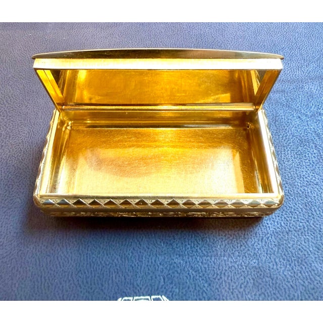 Metal Gold Utility Box 22 Karat Gold 130 Gm, Gorgeous 1870's French gold ribbed box For Sale - Image 7 of 18