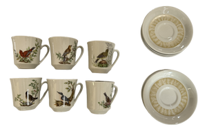 Bird-Themed Coffee Service from Villeroy and Boch, Set of 12