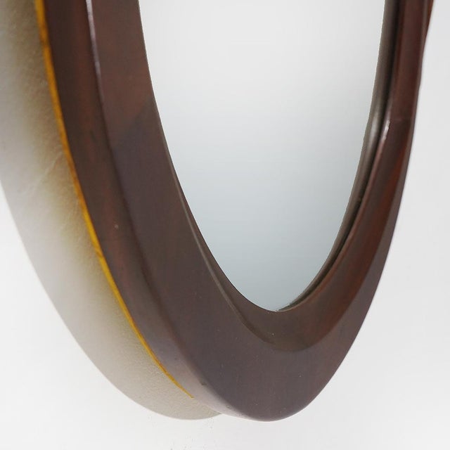 Round Wall Mirror with Leather Strap, 1960s For Sale - Image 12 of 14