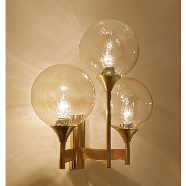 1970s Large Vintage Glass Sconce from Sciolari For Sale - Image 5 of 18