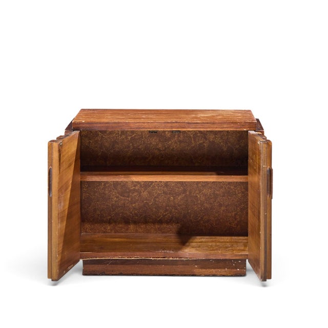 Brown Lane Staccato Brutalist Mid Century Walnut Nightstands - Pair For Sale - Image 8 of 11