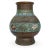 Chinoiserie Antique Chinese Cloisonné-on-Bronze Vase, Lion Masks — Late Qing / Early Republic (C. 1890–1930) For Sale - Image 3 of 12