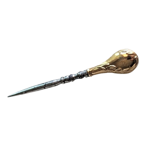 Early 20th Century Art Nouveu Stilleto Awl 14k Gold and Steel