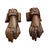 Metal Pair of Vintage Victorian-Style Cast Iron Hand Door Knockers For Sale - Image 7 of 12