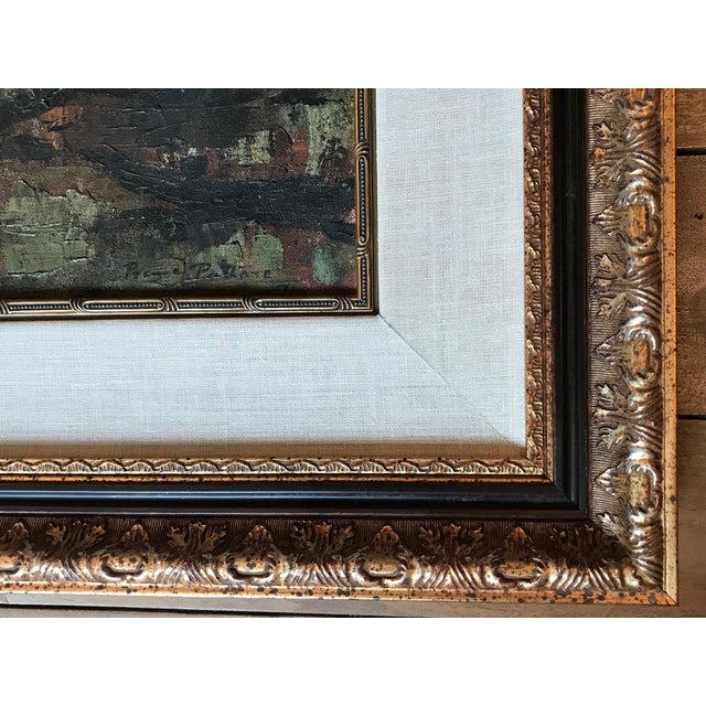 1970s Prema Pathare Oil Painting on Canvas “Banaras Ghat”, 1971 For Sale - Image 5 of 10