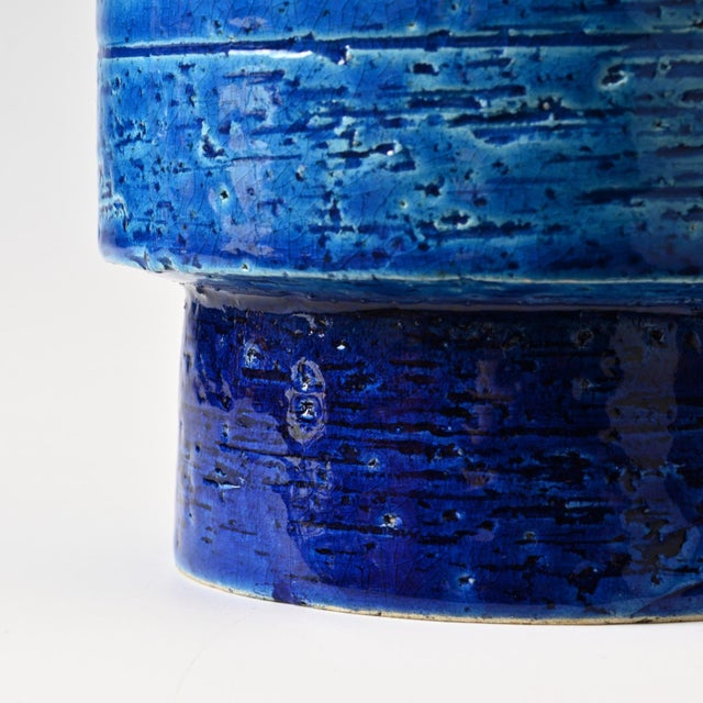 Blue and White Vase by Aldo Londi for Bitossi, 1960s For Sale - Image 10 of 12