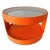 Vintage Space Age Orange Side Table on Wheels, 1960s For Sale - Image 5 of 9