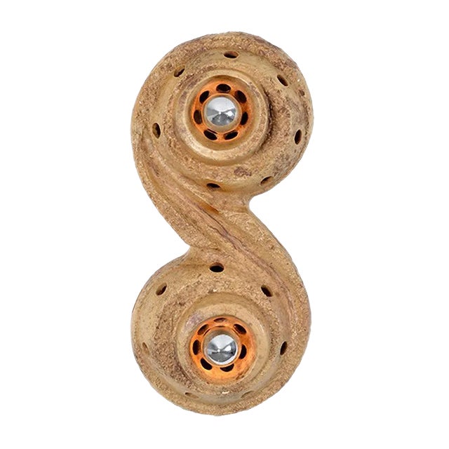 Space Age Ceramic Wall Lamp from Hustadt Leuchten, 1970s For Sale