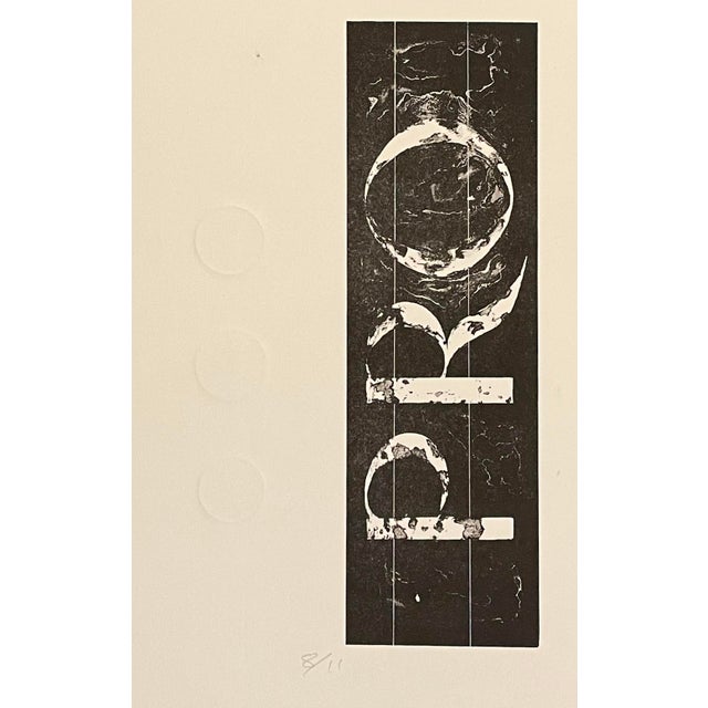 Modern 1970s Modern Embossed Lithograph For Sale - Image 3 of 6
