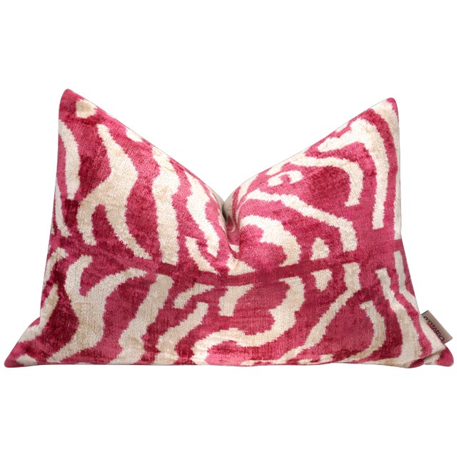 Contemporary Handmade Velvet Tiger Print Throw Pillow & Down Feather Insert For Sale - Image 12 of 12