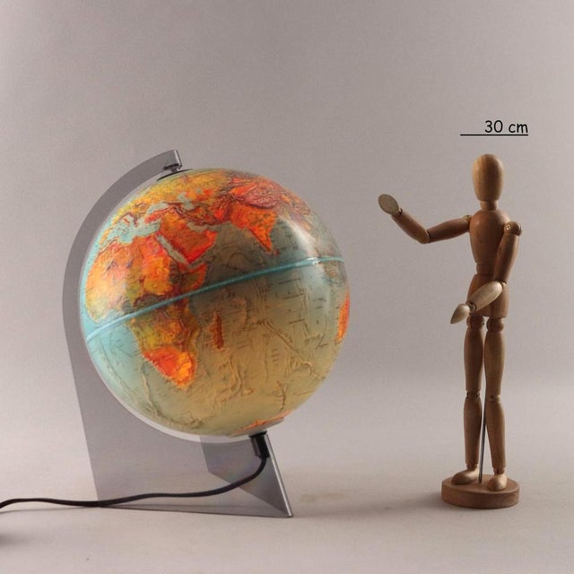 Electrified plastic globe. Version for Italy. Manufacture mark printed on the globe. This piece is attributed to the...