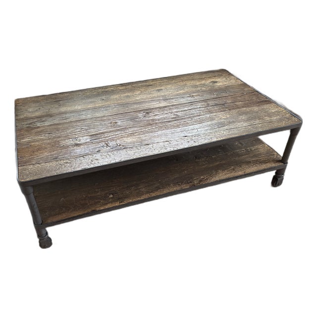Restoration Hardware Industrial Coffee Table For Sale