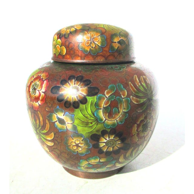 Chinese Antique Chinese Enamel Ginger Jar For Sale - Image 3 of 6