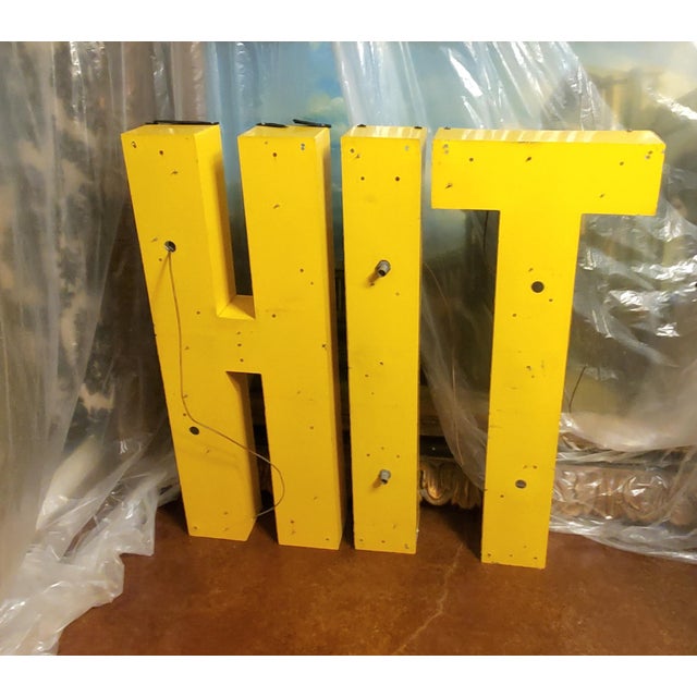 Vintage 38" Architectural Salvage Sign Letter "T" For Sale - Image 9 of 10