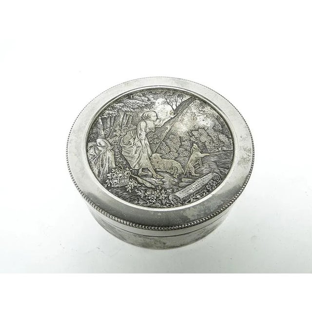Silver Art Nouveau French Pill Container, 1900s For Sale - Image 8 of 8
