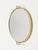 Italian Decorative Floral Mirror with Brass Frame in the style of Gio Ponti, Italy, 1950s For Sale - Image 3 of 11