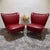 Mid-Century Modern Cocktail Chairs in Red Faux Leather, 1950s, Set of 2 For Sale - Image 12 of 16