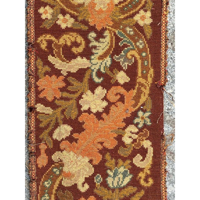Antique French Needlepoint Panel or Border Tapestry, 1890s For Sale - Image 4 of 18