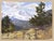 This gouache painting captures a serene view of Elk Meadow, showcasing a harmonious blend of lush greens and muted earth...
