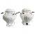Glazed Terracotta Garden Urns or Jardinieres with Metal and Wood Handles - A Pair For Sale - Image 10 of 13