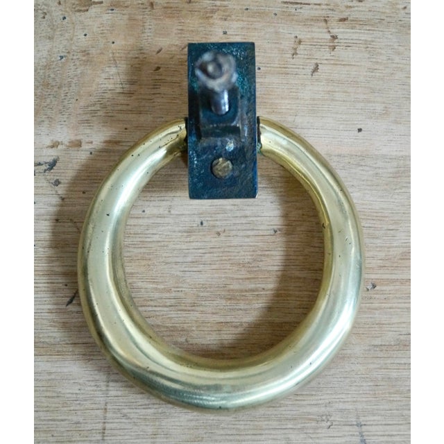 1920s Antique Brass Ring Door Knocker, 1920s For Sale - Image 5 of 7