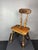Gorgeous French midcentury small side chair most likely form the Breton region, ca 1950s. This occasional chairs oak wood...