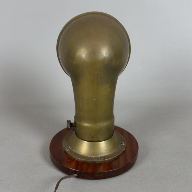 Naval Table Lamp in Windsock Brass For Sale - Image 3 of 13