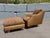 Designer Lounge Chair and Ottoman with Lucite Legs. Set needs to be recovered. Legs are in great condition. The ottoman is...