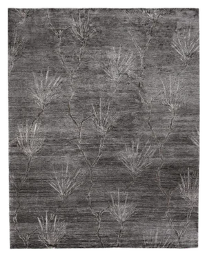 Oxford Dark Gray/Gray Hand knotted Bamboo/Silk Area Rug - 10'x14'