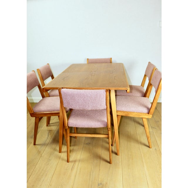 Vintage Pink Bouclé Chairs, 1975, Set of 6 For Sale - Image 17 of 18