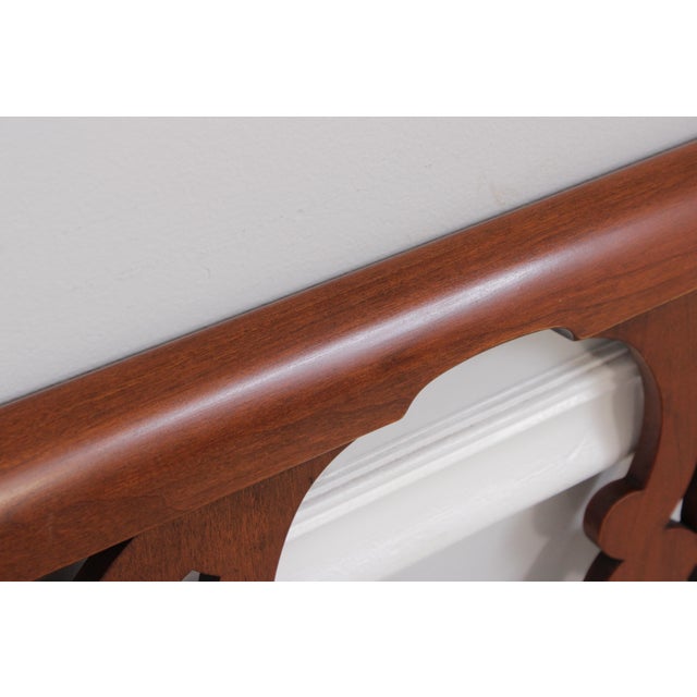 Wood Henkel Harris Queen Size Cherry Bed Headboard For Sale - Image 7 of 14