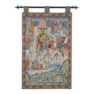 Procession From Camelot Loom Woven Tapestry - (With Loops) 106 X 64 Cm (3'6" X 2'1" ) - Requires Rod Size 2
