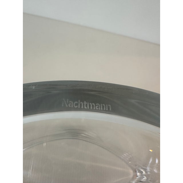 Glass 1980s Nachtmann Germany Clear Crystal Vase Edged With "Sea Life" Design For Sale - Image 7 of 12