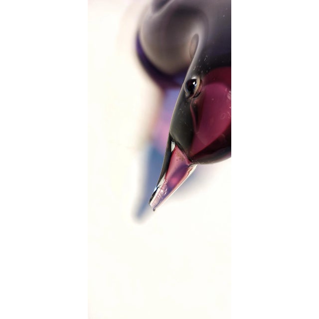 Purple Murano Crystal Bird by Livius Seguso, Italy, 1970s For Sale - Image 8 of 10