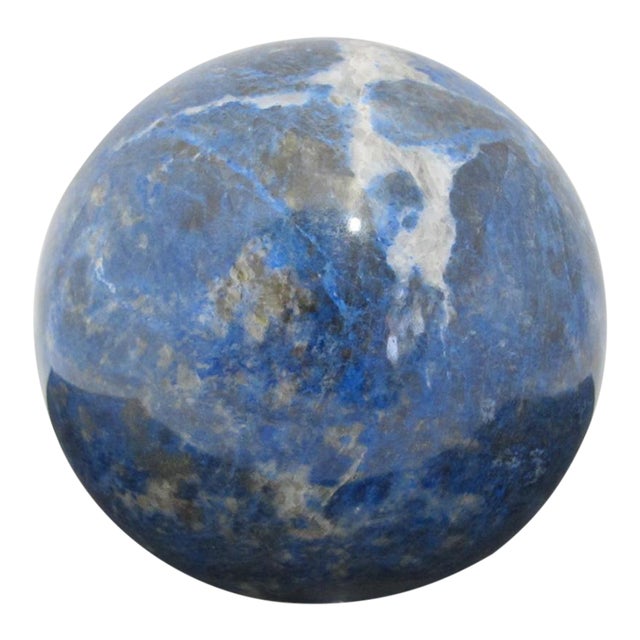 Large 8lb Lapis Lazuli Quartz Crystal Earth Ball Sphere With Stand For Sale