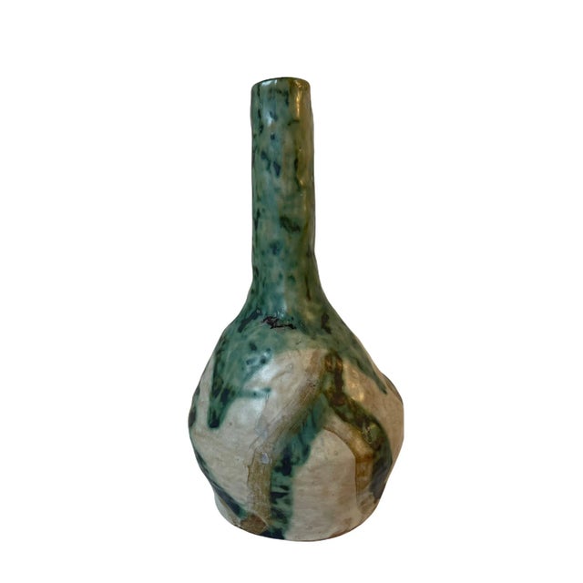 Early 20th Century Antique Arts & Crafts Organic Form Drip Glaze Pottery Vase For Sale - Image 5 of 11