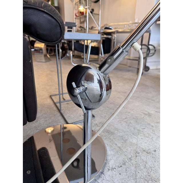 Mid-Century Italian Adjustable Arc Lamp by Goffredo Reggiani for Reggiani with Shade fro Guzzini, 1970 For Sale - Image 6 of 9