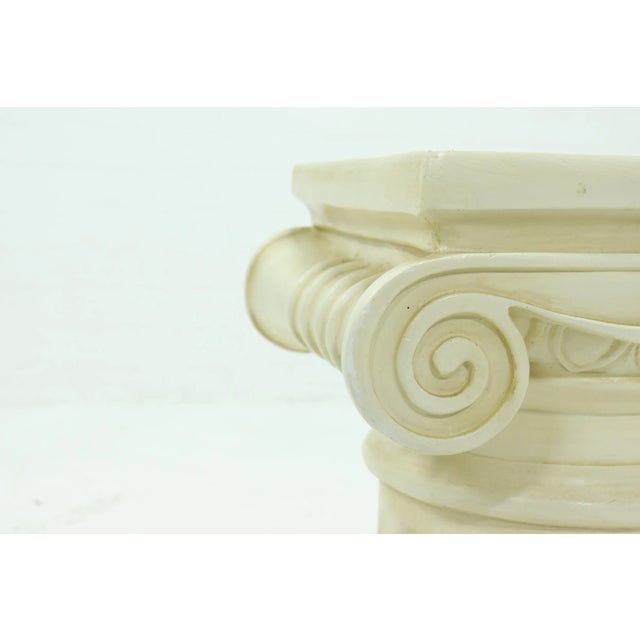 Mid-Century Modern Neoclassical Plaster Pedestal, 1980s For Sale - Image 3 of 10