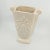 Vintage Greek Deco Ceramic Vase. Stunning cream color with leaf pattern, deco shape. Stamped USA on bottom. Some crazing,...