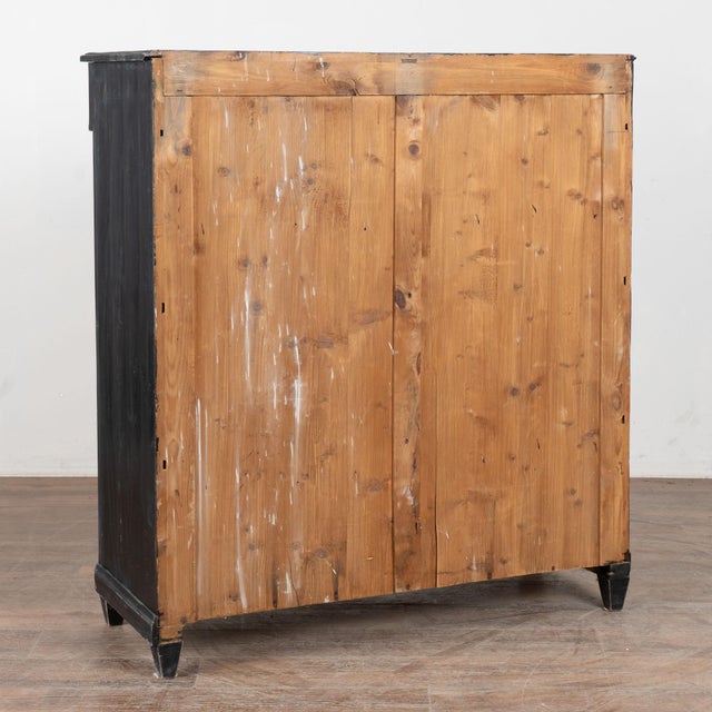 Late 19th Century Swedish Black Painted Sideboard With Fluted Diamond Carving For Sale - Image 13 of 13