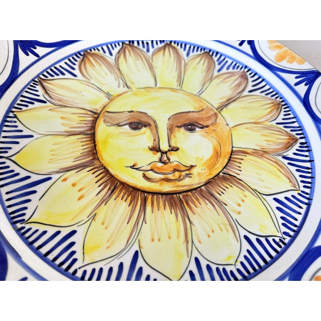 Ceramic Ceramic Dish in Yellow and Blue, Italy, 20th Century For Sale - Image 7 of 8