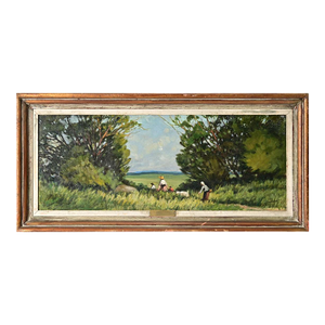 French Vintage Framed Landscape Painting