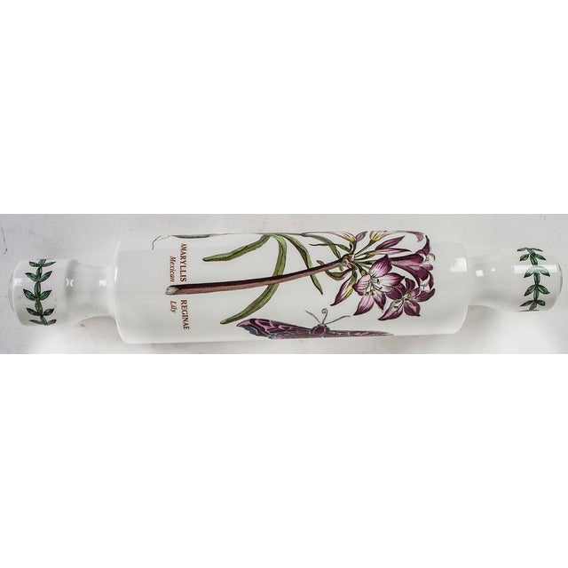 Vintage Portmeirion Botanic Garden Rolling Pin Amaryllis Regine Mexican Lily Plant For Sale - Image 9 of 9