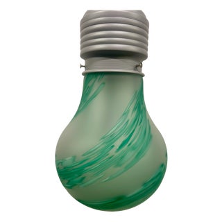 Green Blown Glass Bulb Pendant Lamp, 1990s For Sale