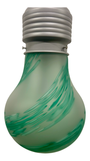 Green Blown Glass Bulb Pendant Lamp, 1990s